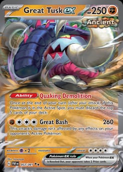 Paldean Fates Great Tusk ex #53 card