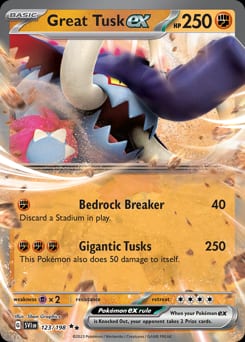 Scarlet & Violet Great Tusk ex #123 card