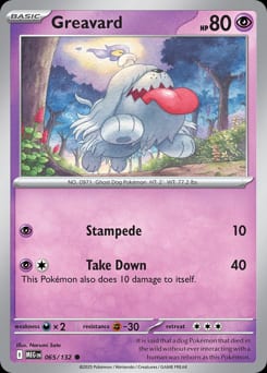 2025 Mega Evolution Greavard #65 card