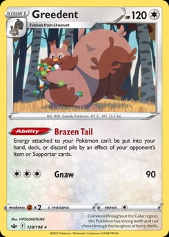 Chilling Reign Greedent #128 card