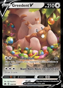 Crown Zenith Greedent V #120 card