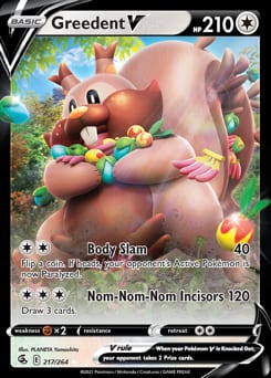 Fusion Strike Greedent V #217 card