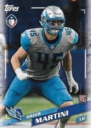 2019 Topps AAF Base Set Greer Martini #48 card