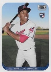 2018 Topps Archives Snapshots Base Greg Allen #AS-GA card