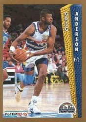 1992-93 Fleer Base Set Greg Anderson #54 card