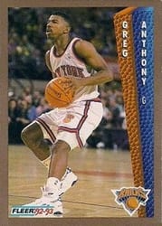 1992-93 Fleer Base Set Greg Anthony #148 card