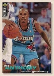1995-96 Collector's Choice Base Set Greg Anthony #296 card