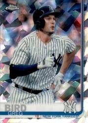 2019 Topps Chrome Sapphire Edition Base Set Greg Bird #653 card
