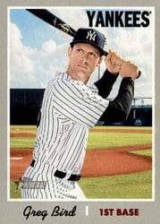 2019 Topps Heritage Base Set Greg Bird #297 card