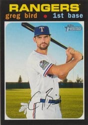 2020 Topps Heritage Base Set Greg Bird #646 card