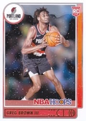 2021-22 Hoops Winter Base Set Greg Brown III #226 card