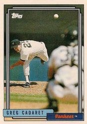 1992 Topps Base Set Greg Cadaret #18 card