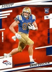 2022 Panini Prestige Base Set Greg Dulcich #386 card