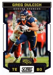 2023 Score Base Set Greg Dulcich #76 card