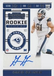 2019 Panini Contenders Base Set Greg Gaines #253 card