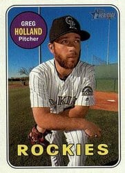 2018 Topps Heritage Base Set Greg Holland #76 card