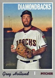 2019 Topps Heritage Base Set Greg Holland #593 card