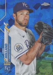 2020 Topps Chrome Update Sapphire Edition Base Set Greg Holland #U-246 card