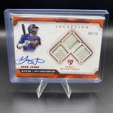 2025 Topps Inception MLB First Milestone Autograph Relics Home Run Greg Jones #ARHR-GJ card