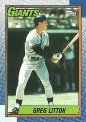 1990 Topps Base Set Greg Litton #66 card