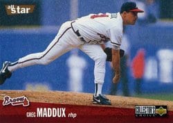 1996 Collector's Choice Base Set Greg Maddux #40 card