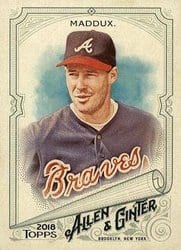 2018 Topps Allen & Ginter Base Set Greg Maddux #131 card
