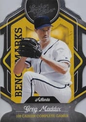 2019 Panini Leather & Lumber Benchmarks Greg Maddux #B-5 card