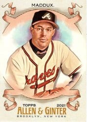 2021 Topps Allen & Ginter Base Set Greg Maddux #7 card