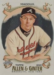 2021 Topps Allen & Ginter Chrome Base Set Greg Maddux #7 card