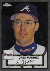 2021 Topps Chrome Platinum Anniversary Base Set Greg Maddux #496 card