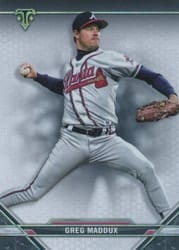 2021 Topps Triple Threads Base Set Greg Maddux #57 card