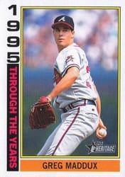 2025 Topps Heritage Through the Years Greg Maddux #TTY-11 card