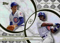 2024 Topps Dynamic Duals Base Dual Autographs Greg Maddux / Sammy Sosa #28A card