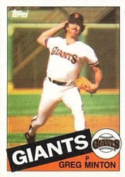 1985 Topps Base Set Greg Minton #45 card