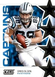 2019 Score Captains Greg Olsen #C-6 card