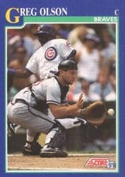 1991 Score Base Set Greg Olson #56 card