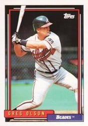 1992 Topps Base Set Greg Olson #39 card