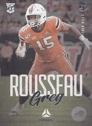 2021 Panini Luminance Base Set Greg Rousseau #179 card