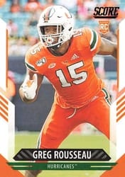 2021 Score Base Set Greg Rousseau #345 card