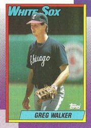 1990 Topps Base Set Greg Walker #33 card