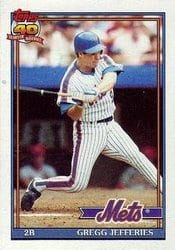 1991 Topps Base Set Gregg Jefferies #30 card