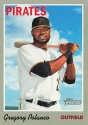 2019 Topps Heritage Base Set Gregory Polanco #30 card