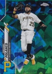 2020 Topps Chrome Sapphire Edition Base Set Gregory Polanco #170 card