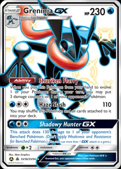 Hidden Fates Shiny Vault Greninja-GX #SV56 card