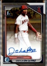 2024 Bowman Chrome Prospects Autographs Greylin De La Paz #CPA-GD card