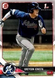 2018 Bowman Draft Base Set Greyson Jenista #BD-31 card