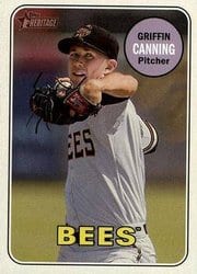 2018 Topps Heritage Minor League Base Set Griffin Canning #148 card