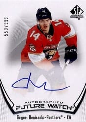 2021-22 SP Authentic Base Set Grigori Denisenko #102 card