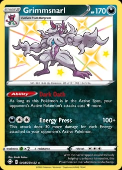 2021 Shining Fates Shiny Vault Grimmsnarl #SV085 card