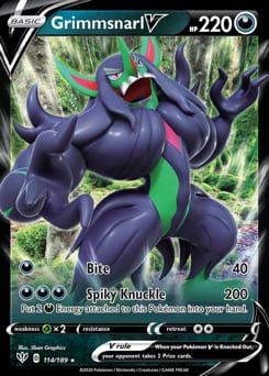 2020 Darkness Ablaze Grimmsnarl V #114 card